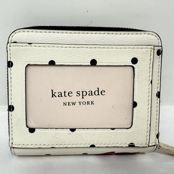 Disney x Kate Spade Minnie Mouse Small Slim Bifold Wallet NWT Polka Dot - Picture 7 of 13